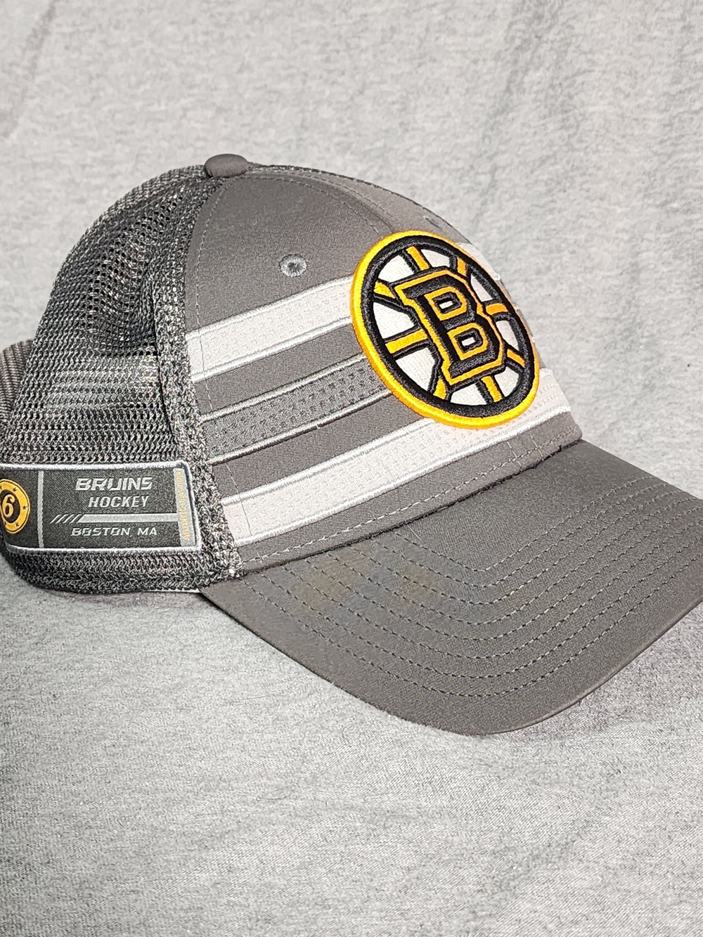 Boston Bruins Original 6 Fanatics Authentic Pro NHL Hockey Snapback Hat Gray